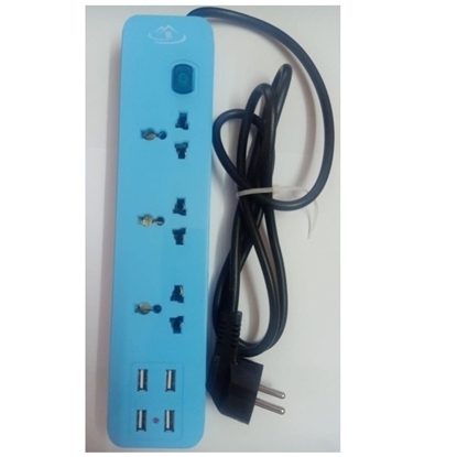 Picture of YOA 303- Power Strip - 3 AC & 4 USB Ports