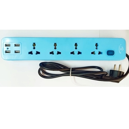Picture of YOA 304  -  Power Strip - 4 AC & 4 USB Ports