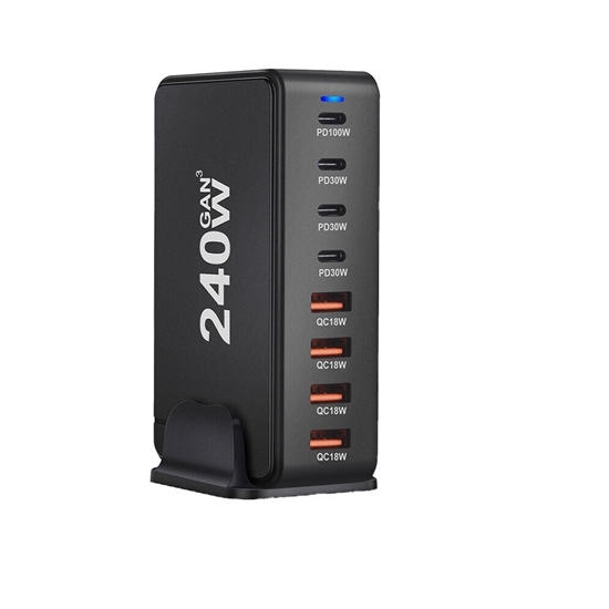 Picture of Charger 240 W Gan - 8 Ports (4 USB - 4 Type C)