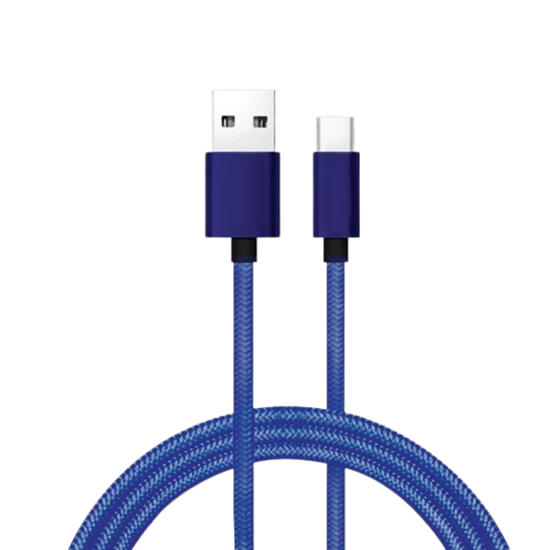 Picture of Braid Cable Type C  2.4A - Blue